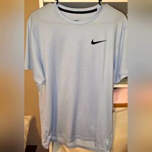 Nike M Dri Fit light blue t shirt